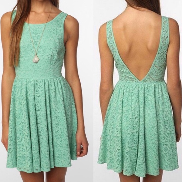 Pins & Needles Dresses & Skirts - Pins And Needles Backless Lace Mint Green Dress